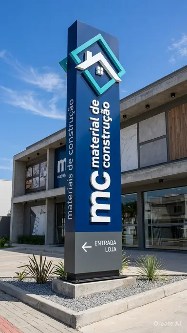 Totem de recepção em ACM e acrílico cristal em Natal RN